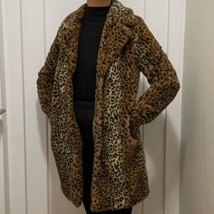 Faux Fur Leopard Print
